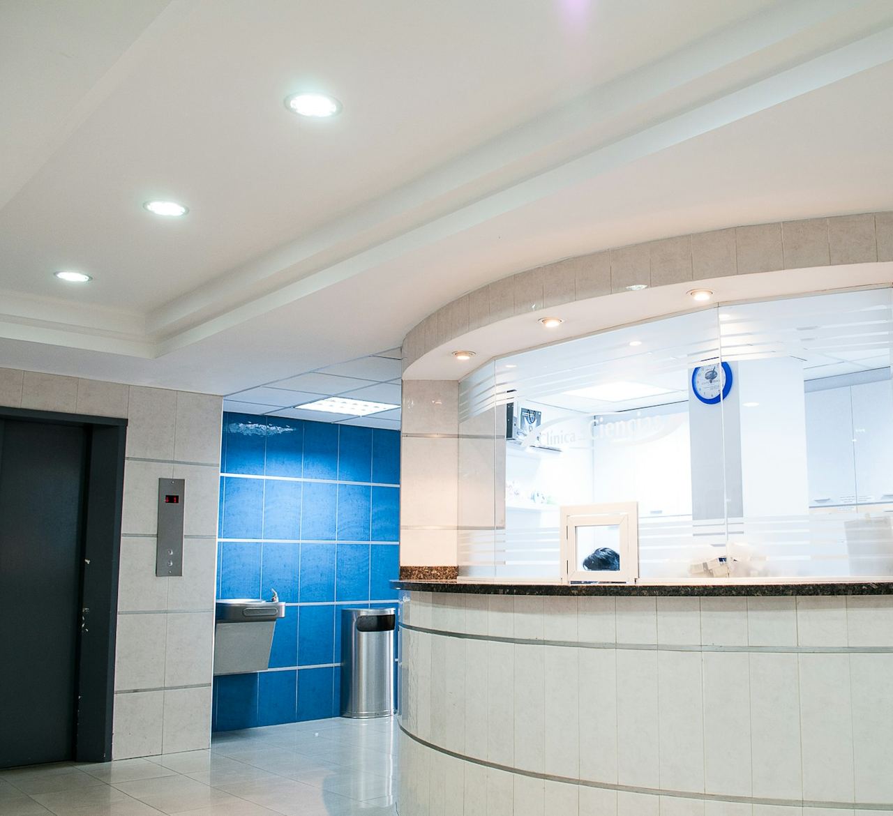 Hospital reception and patient help desk