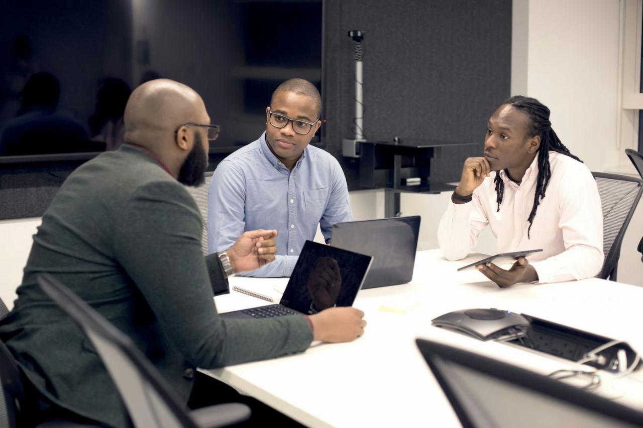 Healthcare consultants in a planning meeting